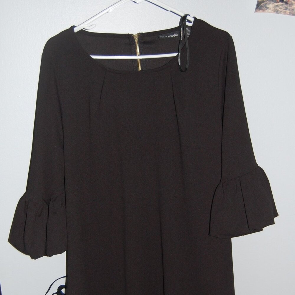 WOMENS BLACK 1X DRESS MID LENGTH